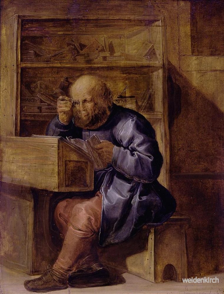 Målning Le correcteur Cornelis Kiel vid arbete - Adriaen van de Venne | Konsttryck - Bild 2