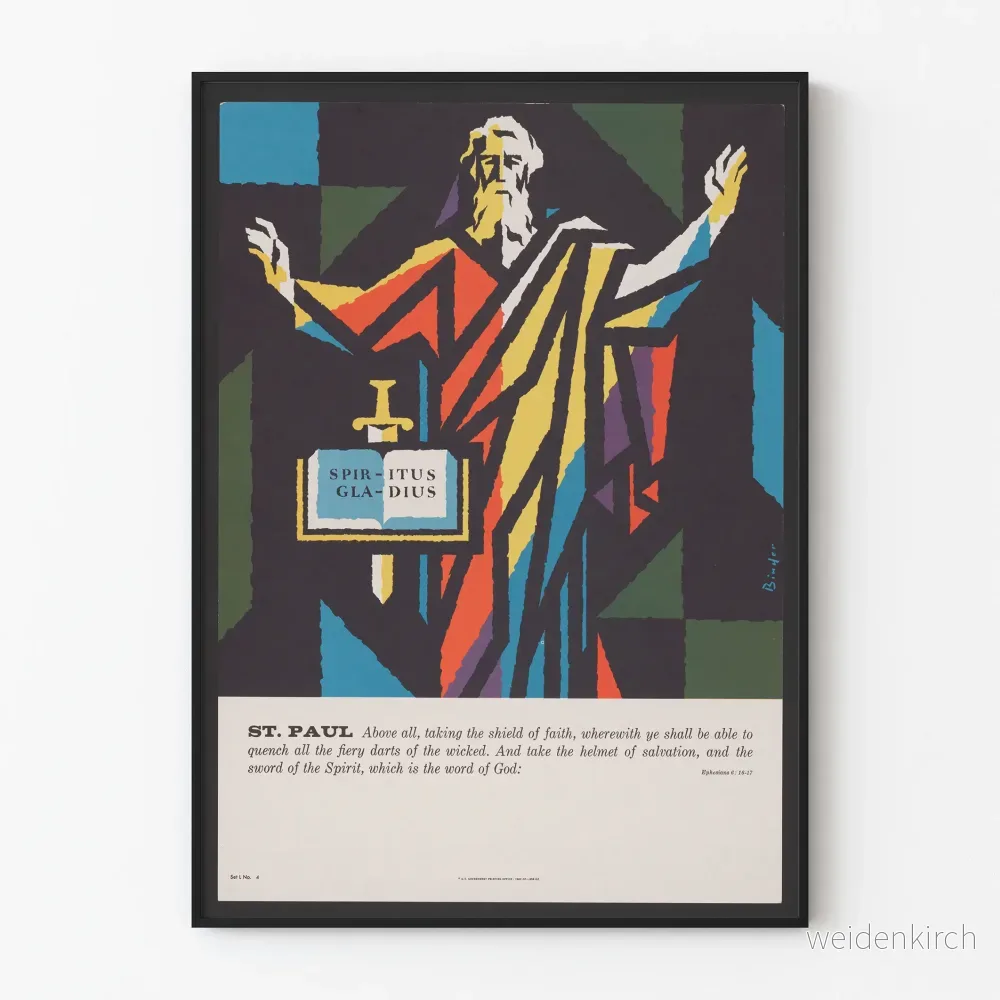 Färgglad geometrisk Saint Paul-stil poster för dekoration