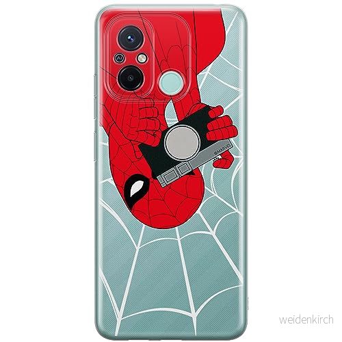 ERT GROUP mobiltelefonfodral för Xiaomi REDMI 12C/ 11A originalt och officiellt licensierat Marvel mönster Spider Man 027 anpassad till formen på mobiltelefonen, gedeeltelijk transparant 5905795004170