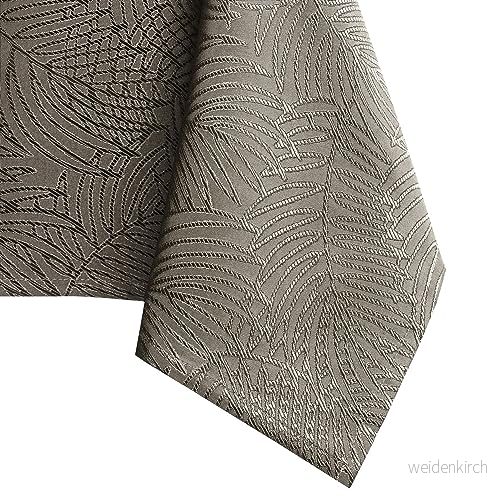 AmeliaHome bordsduk, 110 x 200 cm fläckskydd, lotuseffekt, tvättbar, vattenavvisande, ornament cappuccino Gaia 4251525489818