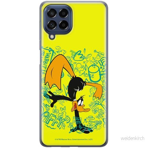 ERT GROUP mobiltelefonfodral för Samsung M53 5G originalt och officiellt licensierat Looney Tunes mönster Duffy 003 optimalt anpassad till formen på mobiltelefonen, fodral tillverkad av TPU plast 5905795131494