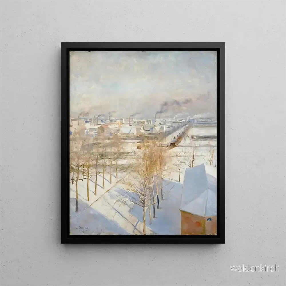 Målning Paris under snön - Albert Edelfelt | Konsttryck