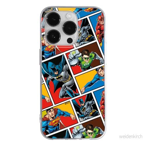 ERT GROUP mobiltelefonfodral för Apple Iphone 14 PRO originalt och officiellt licensierat DC mönster Justice League 001 optimalt anpassad till formen på mobiltelefonen, fodral tillverkad av TPU plast 5905131913395
