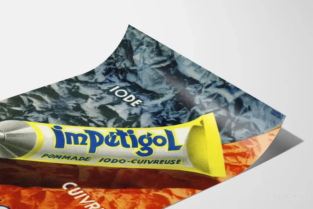 Vintageposter Impétigol Tube Pommade Iode Koppar - Bild 3