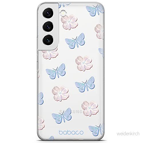 ERT GROUP mobiltelefonfodral för Samsung S22 PLUS originalt och officiellt licensierat Babaco mönster Flowers 043 optimalt anpassad till formen på mobiltelefonen, gedeeltelijk transparant 5905131320407