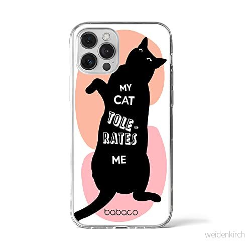 ERT GROUP mobiltelefonfodral för Iphone 12 PRO MAX originalt och officiellt licensierat Babaco mönster Cats 003 optimalt anpassad till formen på mobiltelefonen, fodral tillverkad av TPU plast 5905131062956
