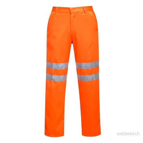 Portwest RT45 Hi Vis Byxa Poly Bomull, RIS, Lang, Orange, Storlek L 5036108163649