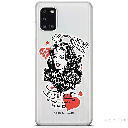 ERT GROUP mobiltelefonfodral för Samsung A31 originalt och officiellt licensierat DC mönster Wonder Woman 014 optimalt anpassad till formen på mobiltelefonen, gedeeltelijk transparant 5903040220641