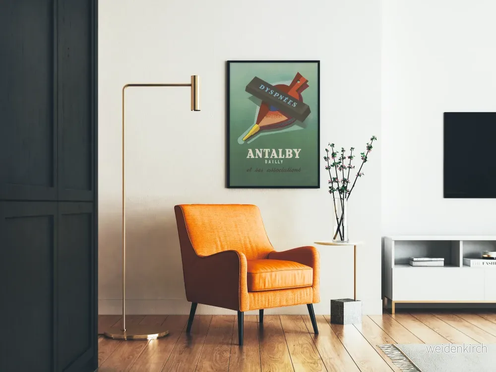 Vintageposter Antalby Bailly Dyspnés - Retro väggdekoration - Bild 2