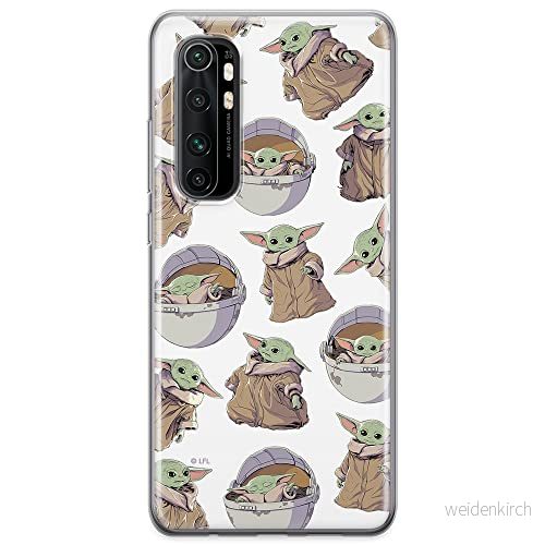 ERT GROUP mobiltelefonfodral för Xiaomi MI NOTE 10 Lite originalt och officiellt licensierat Star Wars mönster Baby Yoda 028 anpassad till formen på mobiltelefonen, fodral tillverkad av TPU plast 5904805095917