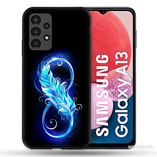 Fodral för Samsung Galaxy A13 Infinity Fjäder Textur blå 3614848282183