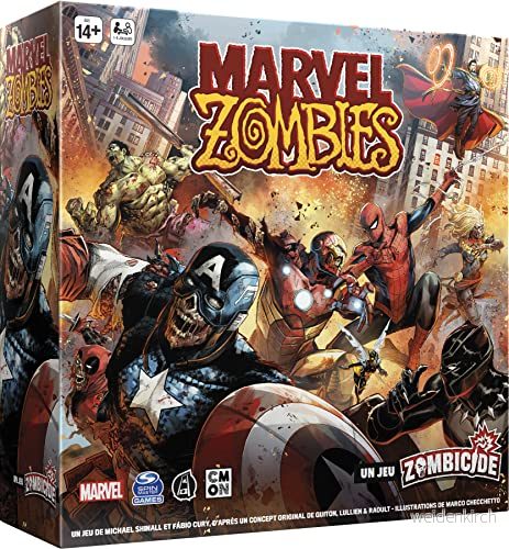 Asmodee Cmon Marvel Zombies: Undead Avengers ett zombicidspel brädspel figurspel kooperativt spel för vuxna och barn från 14 år fransk version 3558380108993