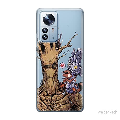 ERT GROUP mobiltelefonfodral för Xiaomi 12 / 12X originalt och officiellt licensierat Marvel mönster Guardians of the Galaxy 001 anpassad till formen på mobiltelefonen, gedeeltelijk transparant 5905511481087