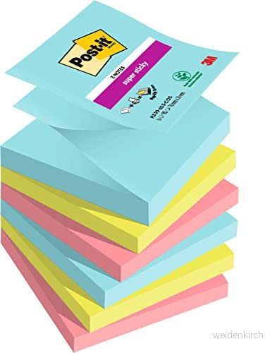 Post-it Super Sticky Z-Notes 76x76mm - 6x90 ark - Miami-palett 76308871680