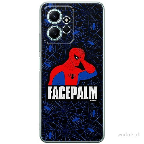 ERT GROUP mobiltelefonfodral för Xiaomi REDMI NOTE 12 4G originalt och officiellt licensierat Marvel mönster Spider Man 029 anpassad till formen på mobiltelefonen, fodral tillverkad av TPU plast 5905795006792