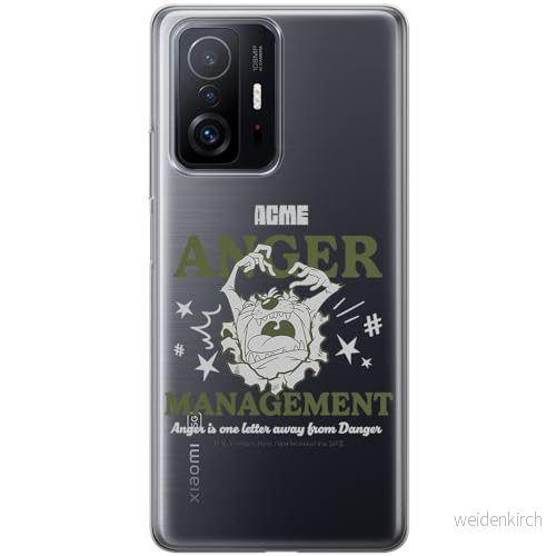 ERT GROUP mobiltelefonfodral för Xiaomi 11T 5G / PRO originalt och officiellt licensierat Looney Tunes mönster Tasmanian 006 anpassad till formen på mobiltelefonen, gedeeltelijk transparant 5905795135768