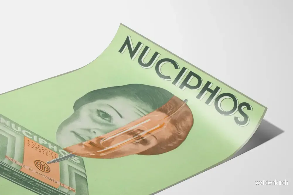 Vintageposter Nuciphos - Retro väggdekoration för hälsa och välbefinnande - Bild 3