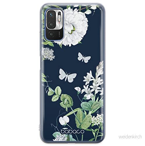 ERT GROUP mobiltelefonfodral för Xiaomi REDMI NOTE 10 5G / POCO M3 PRO originalt och officiellt licensierat Babaco mönster Flowers 032, fodral tillverkad av TPU plast 5905131285980