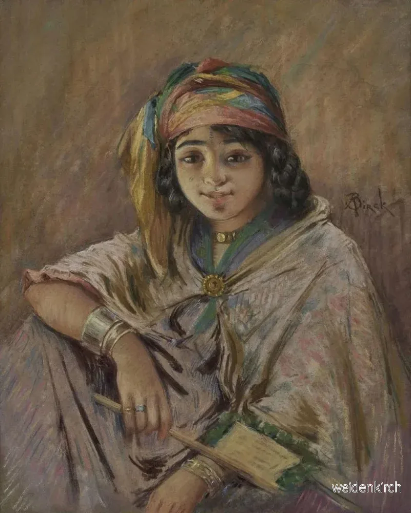 Målning Ung berber - Alphonse Birck | Konsttryck - Bild 2