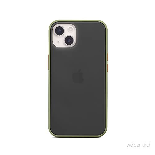 aiino italian ideas Foggy Case för iPhone 13, Cover med Halvtransparent Retro och matt finish Färgglada stötsäker TPU Bumper kontrasterande färger, Grön 8059015743244