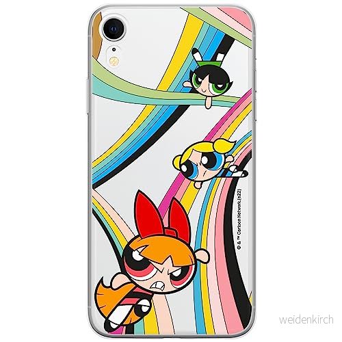 ERT GROUP mobiltelefonfodral för Iphone XR originalt och officiellt licensierat The Powerpuff Girls mönster 020 anpassad till formen på mobiltelefonen, gedeeltelijk transparant 5905511967024