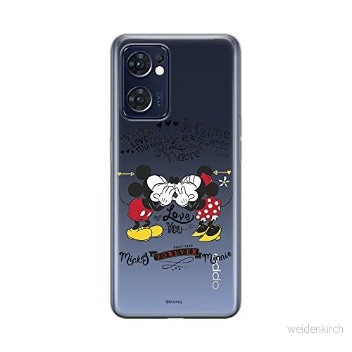 ERT GROUP mobiltelefonfodral för Oppo RENO 7 5G originalt och officiellt licensierat Disney mönster Mickey & Minnie 005 optimalt anpassad till formen på mobiltelefonen, gedeeltelijk transparant 5905511304362