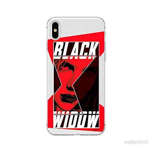 ERT GROUP mobiltelefonfodral för Apple Iphone XS Max originalt och officiellt licensierat Marvel mönster Black Widow 012 Vit optimalt anpassad till formen på mobiltelefonen, gedeeltelijk transparant 5903537669601