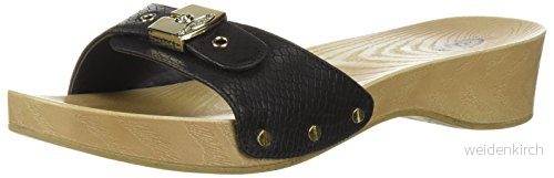 Dr. Scholl's klassiska glidsandal för kvinnor, Svart ormtryck, 37.5 EU 727693521161