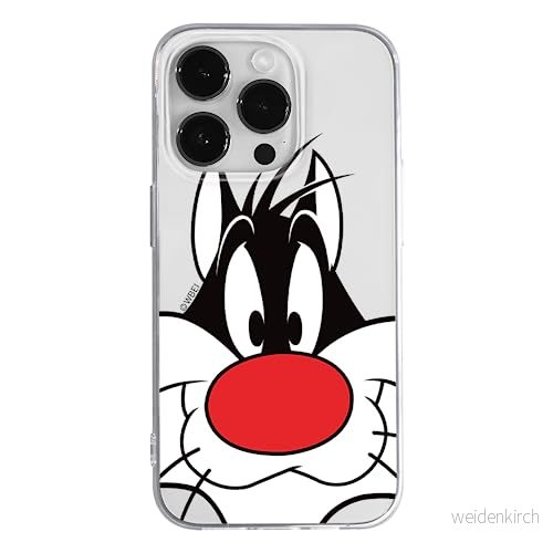 ERT GROUP mobiltelefonfodral för Apple Iphone 14 PRO MAX originalt och officiellt licensierat Looney Tunes mönster Sylvester 001 anpassad till formen på mobiltelefonen, gedeeltelijk transparant 5905131942944