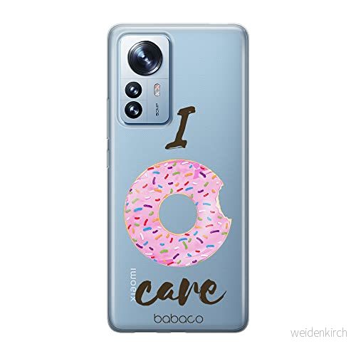 ERT GROUP mobiltelefonfodral för Xiaomi 12 PRO originalt och officiellt licensierat Babaco mönster Donut 001 optimalt anpassad till formen på mobiltelefonen, gedeeltelijk transparant 5905511528010