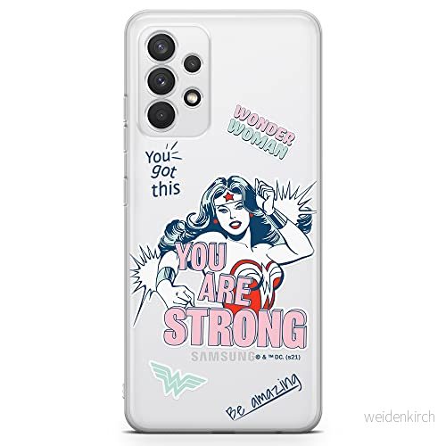 ERT GROUP mobiltelefonfodral för Samsung A32 4G LTE originalt och officiellt licensierat DC mönster Wonder Woman 025 optimalt anpassad till formen på mobiltelefonen, gedeeltelijk transparant 5903932934113