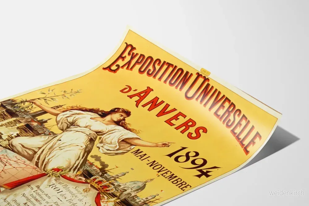 Vintageposter från Världsutställningen i Antwerpen 1894 - Bild 3