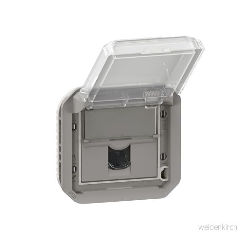rj45 uttag kategori 6a stp grå komponent legrand plexo 069559l 3414971878921
