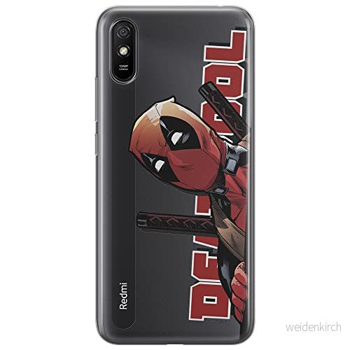 ERT GROUP mobiltelefonfodral för Xiaomi REDMI 9A originalt och officiellt licensierat Marvel mönster Deadpool 002 optimalt anpassad till formen på mobiltelefonen, gedeeltelijk transparant 5903040297551