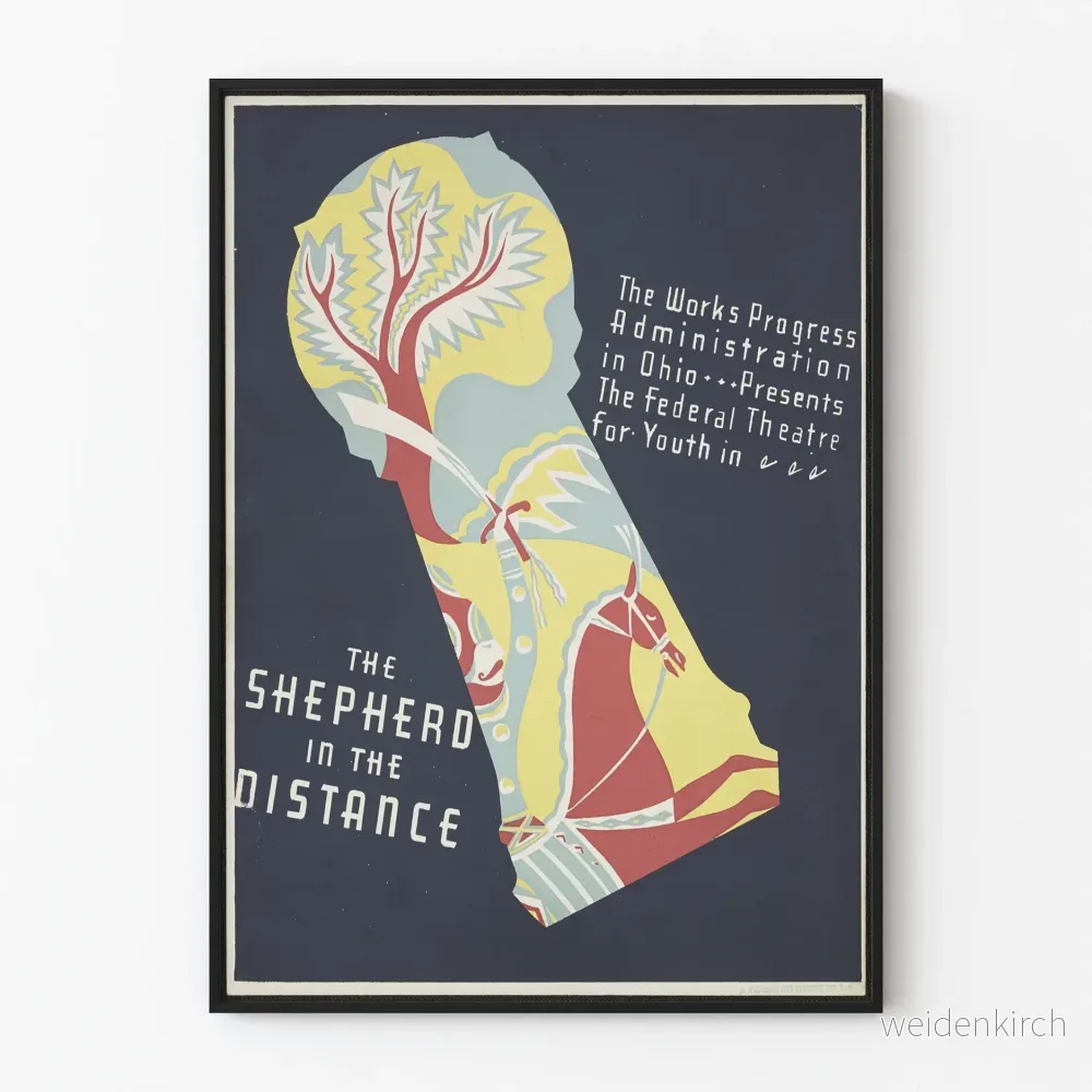 Art Déco poster The Shepherd in the Distance