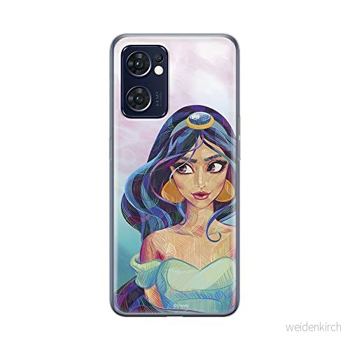 ERT GROUP mobiltelefonfodral för Oppo RENO 7 5G originalt och officiellt licensierat Disney mönster Jasmine 002 optimalt anpassad till formen på mobiltelefonen, fodral tillverkad av TPU plast 5905511302252