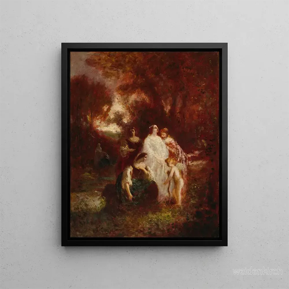 Målning Figures dans les bois – Adolphe Monticelli | Konsttryck Målning Figures dans les bois – Adolphe Monticelli | Konsttryck