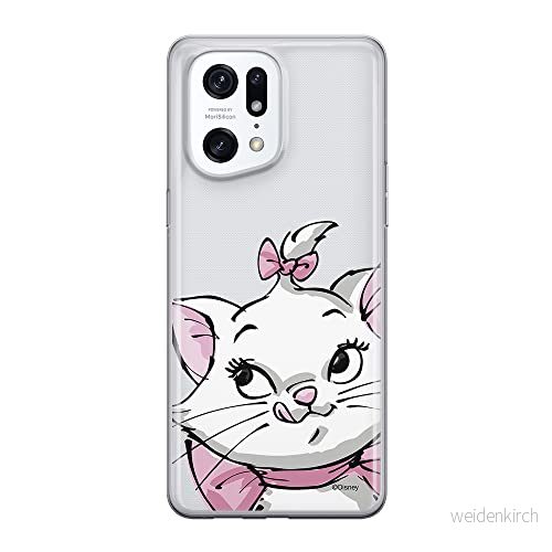 ERT GROUP mobiltelefonfodral för Oppo FIND X5 PRO originalt och officiellt licensierat Disney mönster Marie 001 optimalt anpassad till formen på mobiltelefonen, gedeeltelijk transparant 5905511404932