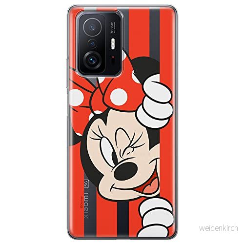 ERT GROUP mobiltelefonfodral för Xiaomi 11T 5G / PRO originalt och officiellt licensierat Disney mönster Minnie 059 optimalt anpassad till formen på mobiltelefonen, gedeeltelijk transparant 5904805553790
