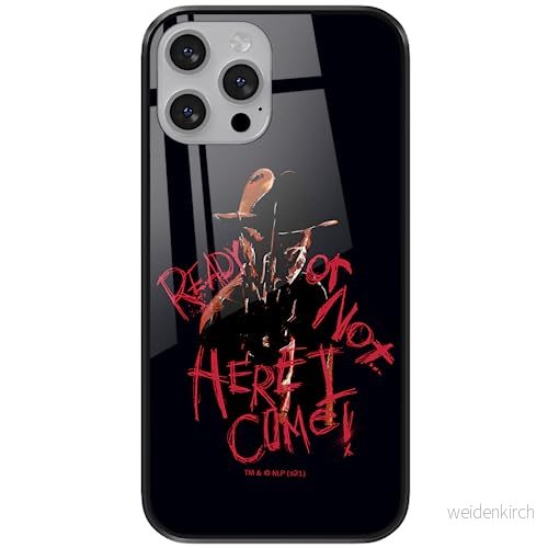 ERT GROUP mobiltelefonfodral för Apple Iphone 13 PRO originalt och officiellt licensierat Horror mönster Nightmare of Elm Street 007 tillverkad av härdat glas, skyddsfodral 5905511087630