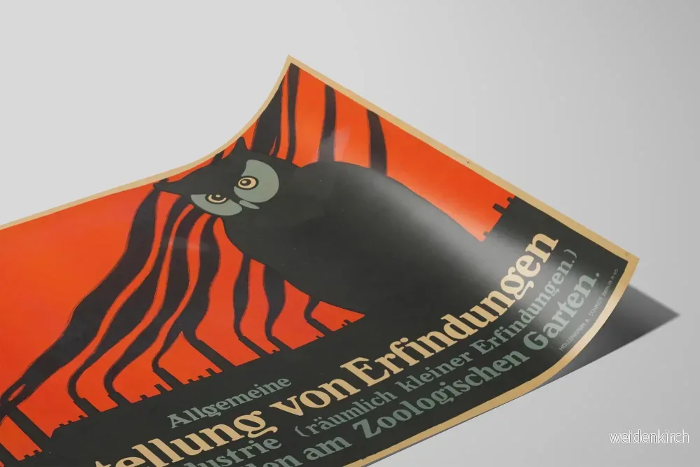 Vintageposter för utställningen Uppfinningar inom industrin i Berlin 1907 - Bild 2