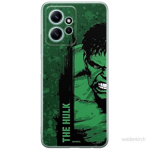 ERT GROUP mobiltelefonfodral för Xiaomi REDMI NOTE 12 4G originalt och officiellt licensierat Marvel mönster Hulk 001 optimalt anpassad till formen på mobiltelefonen, fodral tillverkad av TPU plast 5905511952143