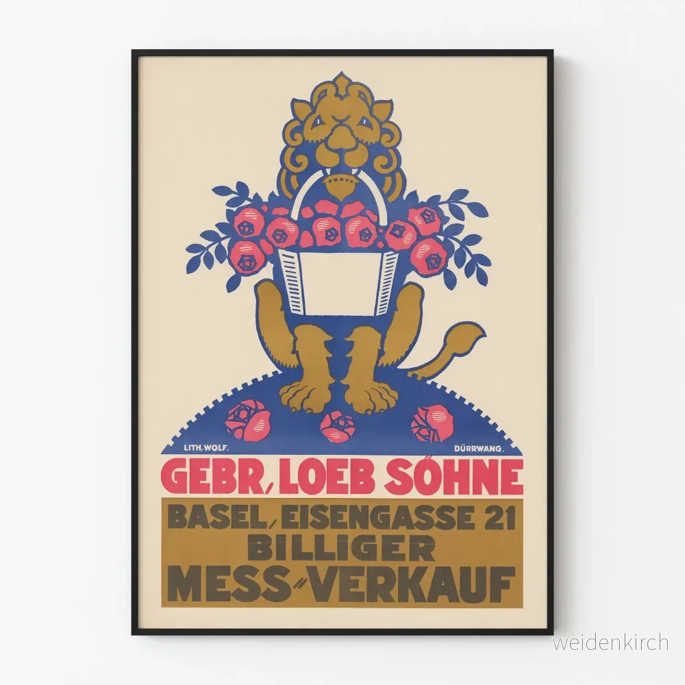 Vintageaffisch Lejon Blommande – Väggdekoration Gébr. Loeb Söhne
