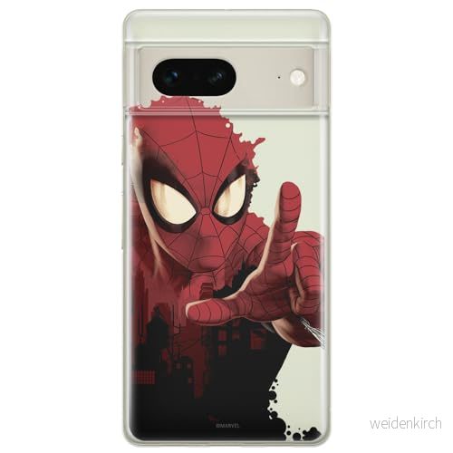 ERT GROUP mobiltelefonfodral för Google PIXEL 7 originalt och officiellt licensierat Marvel mönster Spider Man 006 optimalt anpassad till formen på mobiltelefonen, gedeeltelijk transparant 5905795157791