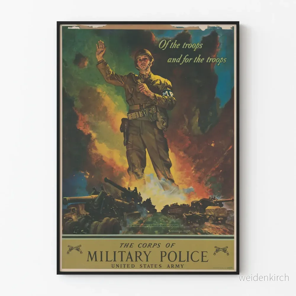 Militär affisch för militärpolisens corps US Army vintage
