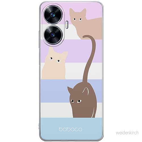 ERT GROUP mobiltelefonfodral för Realme C55 originalt och officiellt licensierat Babaco mönster Cats 014 optimalt anpassad till formen på mobiltelefonen, fodral tillverkad av TPU plast 5905511867829