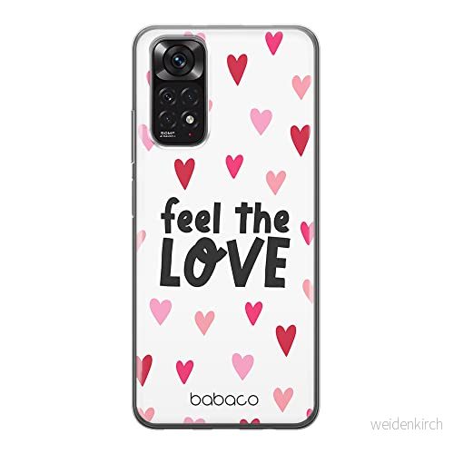 ERT GROUP mobiltelefonfodral för Xiaomi REDMI NOTE 11S 4G / 11 originalt och officiellt licensierat Babaco mönster Feel the love 001, gedeeltelijk transparant 5905511566302