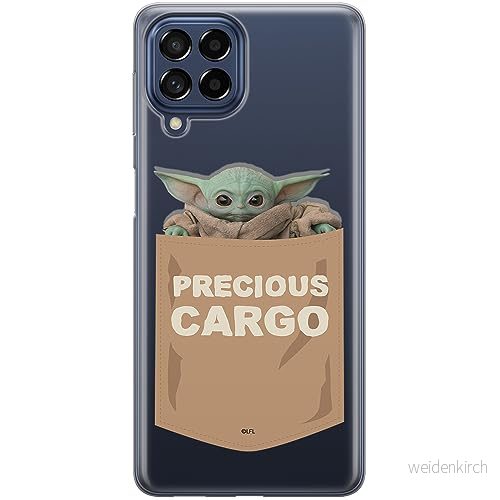 ERT GROUP mobiltelefonfodral för Samsung M53 5G originalt och officiellt licensierat Star Wars mönster Baby Yoda 030 optimalt anpassad till formen på mobiltelefonen, gedeeltelijk transparant 5905511750923