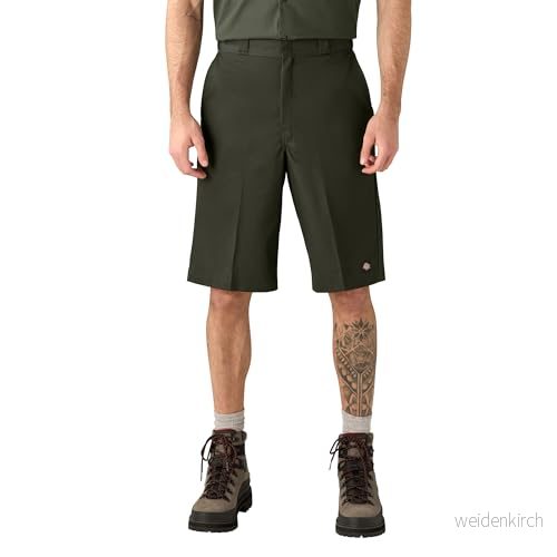 Dickies Sportshorts för män, 13 tum, multipocket, Grön (olivgrön), 32 607645106885