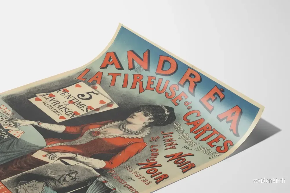 Vintageposter Andréa Tireuse de Cartes – Retro Väggdekoration - Bild 3